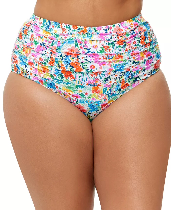 

Модные плавки-бикини Costa больших размеров с боковыми сборками Raisins Curve, мультиколор