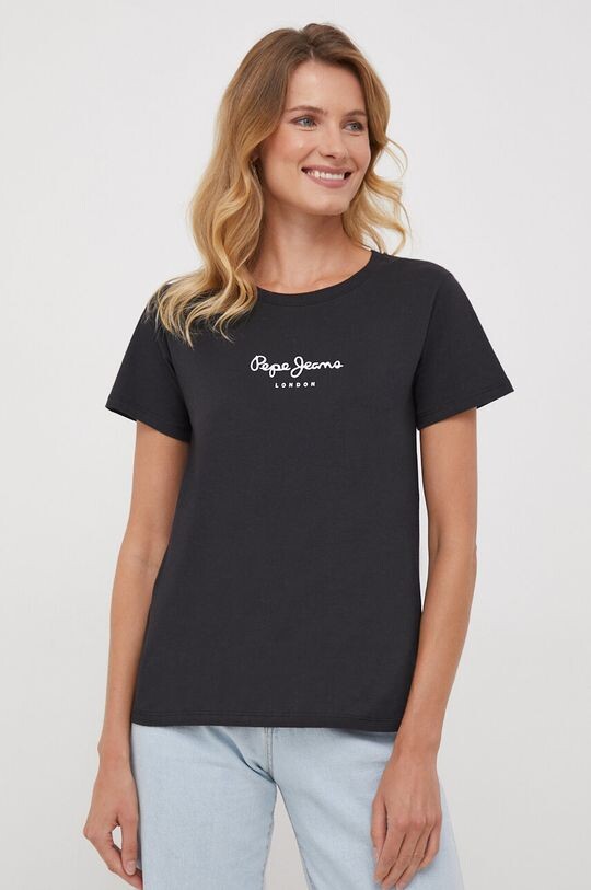 

Хлопковая футболка Pepe Jeans, черный