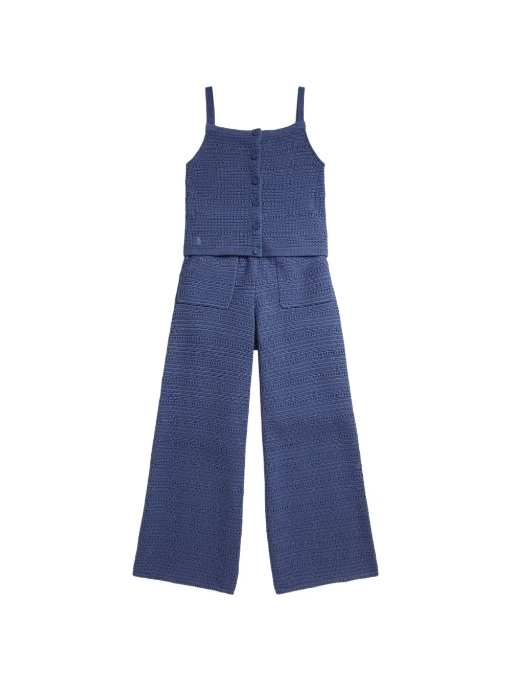 Комплект вязаных хлопковых брюк Polo Ralph Lauren Kids, синий