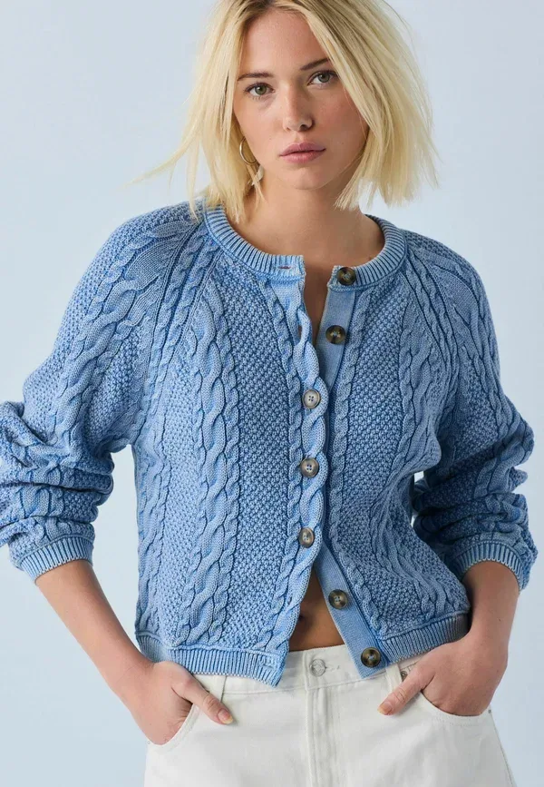 Кардиган Next, blue acid wash, синяя кислотная стирка — фото 2