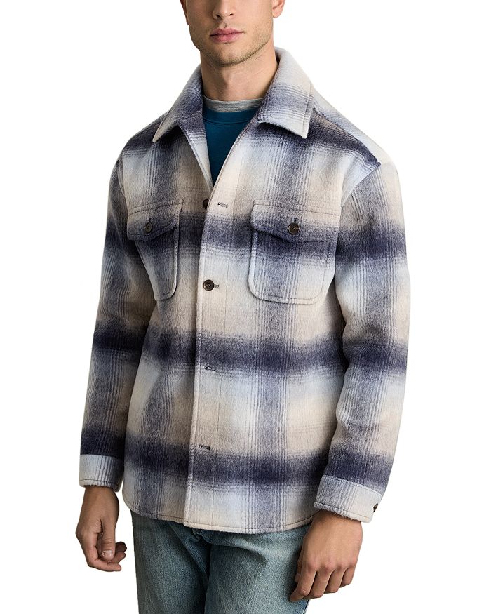 

Куртка-рубашка из шерсти в клетку Regular Fit REISS, мультиколор