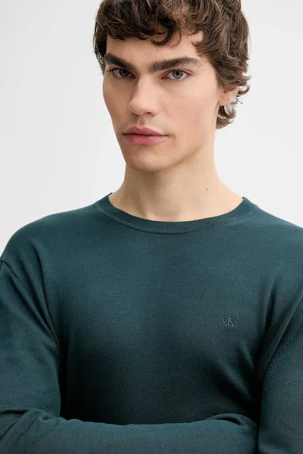 Свитер классический Calvin Klein, бирюзовый — фото 4