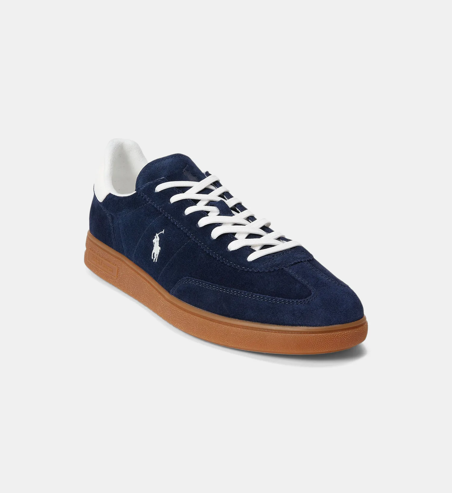Фирменные низкие кроссовки из замши POLO RALPH LAUREN, синий — фото 2