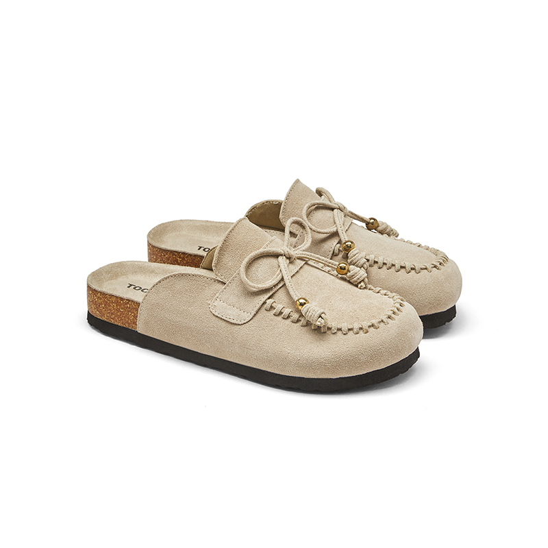 TOOMANYSHOES Закрытые тапочки женские коричневые, цвет Brown — фото 4