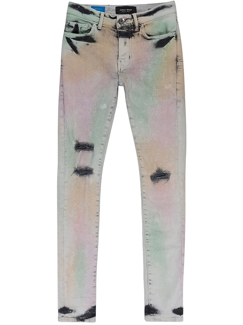 

Прямые джинсы P001 Muted Acid Camo Purple Brand, серый