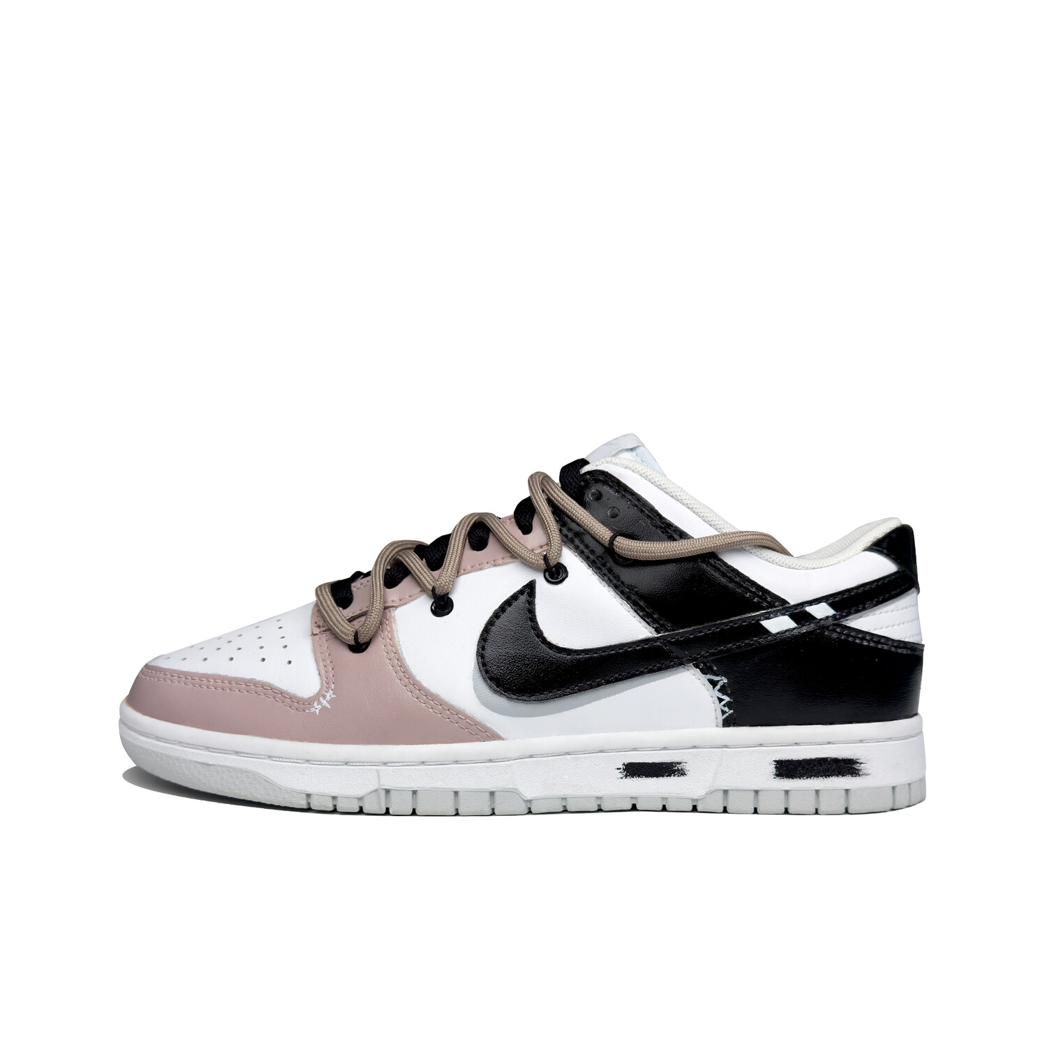 

Кроссовки Nike Dunk Skateboarding Shoes Men Low-top Black/White/Red Bean Paste, цвет Rose Brown