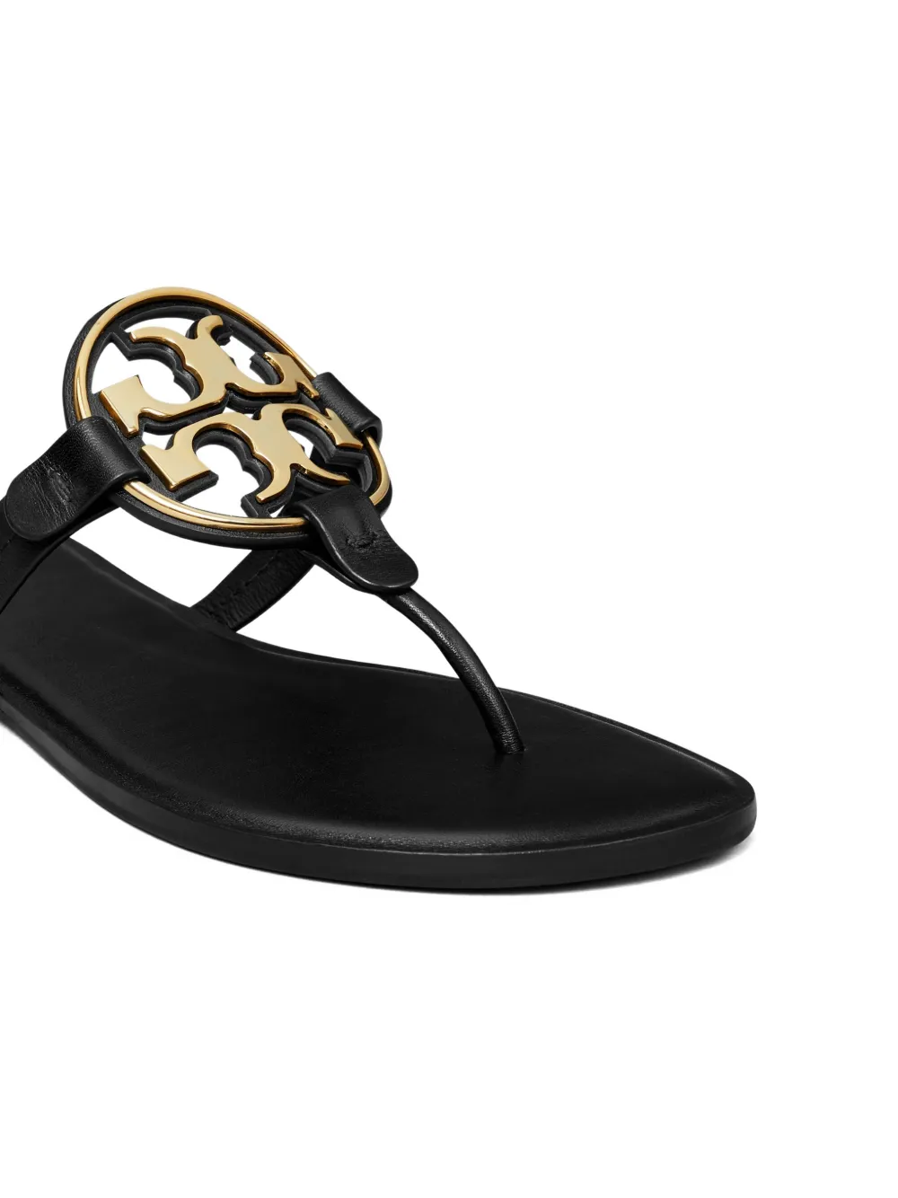 Сандалии Miller с Т-образным ремешком и логотипом Tory Burch, черный — фото 4