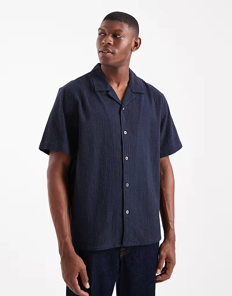 Рубашка Levis Sunset с коротким рукавом в клетку Levi's, темно-синий