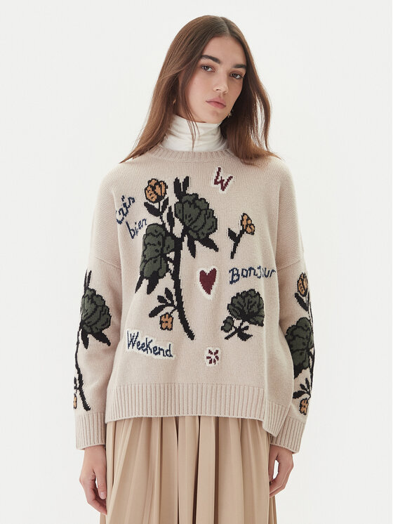 

Свитер oversize Pavidi 2525366262 Weekend Max Mara, экрю