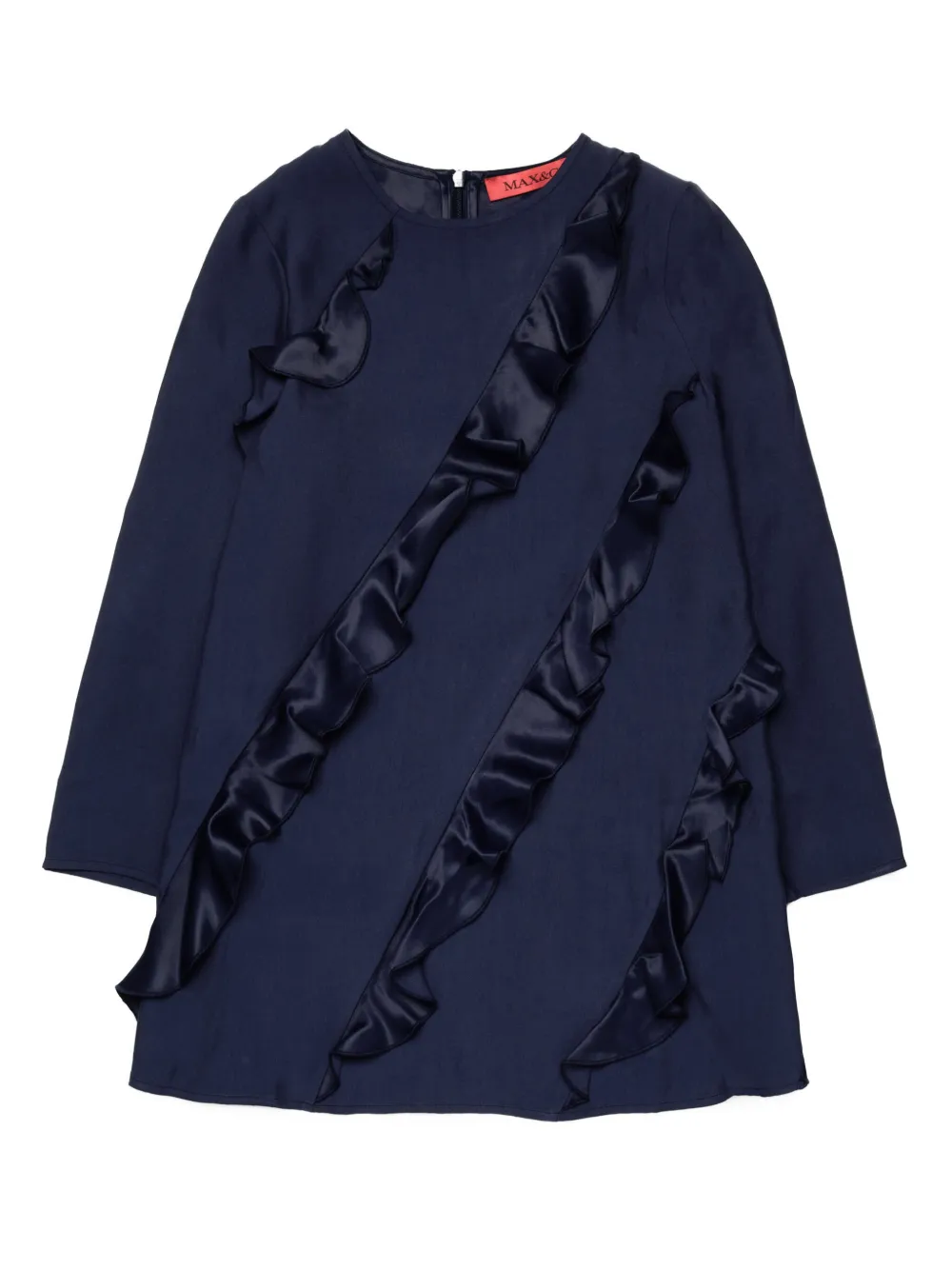 

Платье с оборками Max&Co. Kids, синий