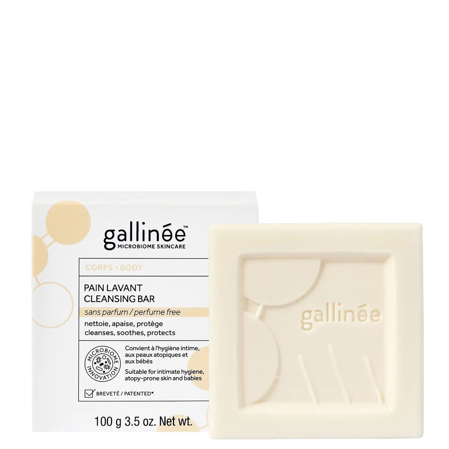

Очищающее мыло с пребиотиками, без отдушек Gallinée