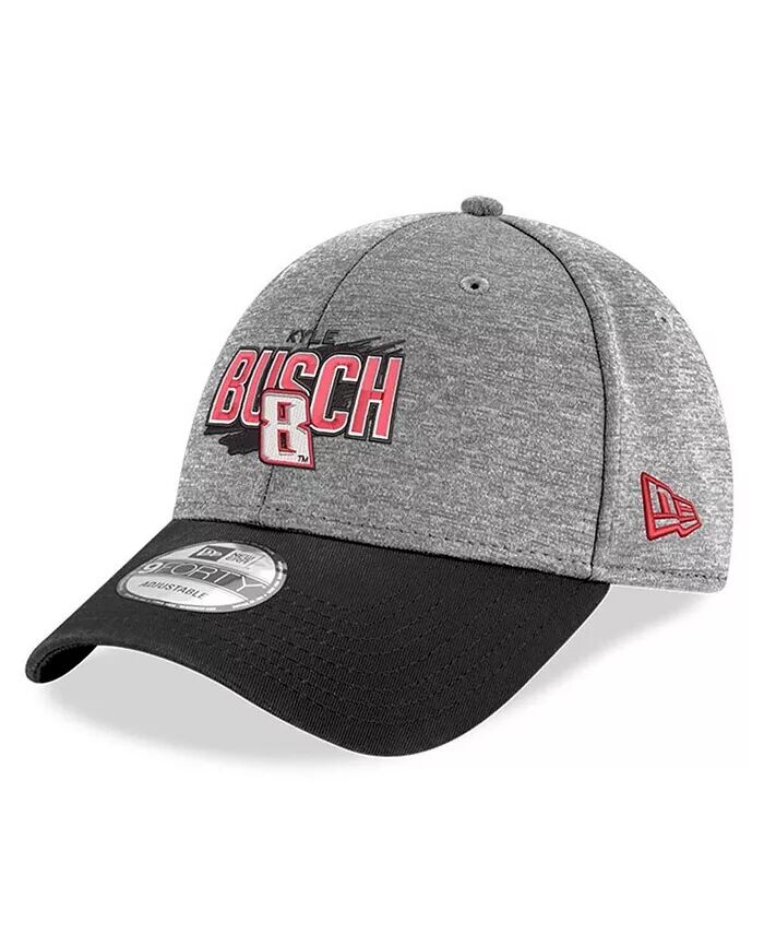 

Мужская серо-черная регулируемая шляпа Kyle Busch 9FORTY Splash New Era, серый