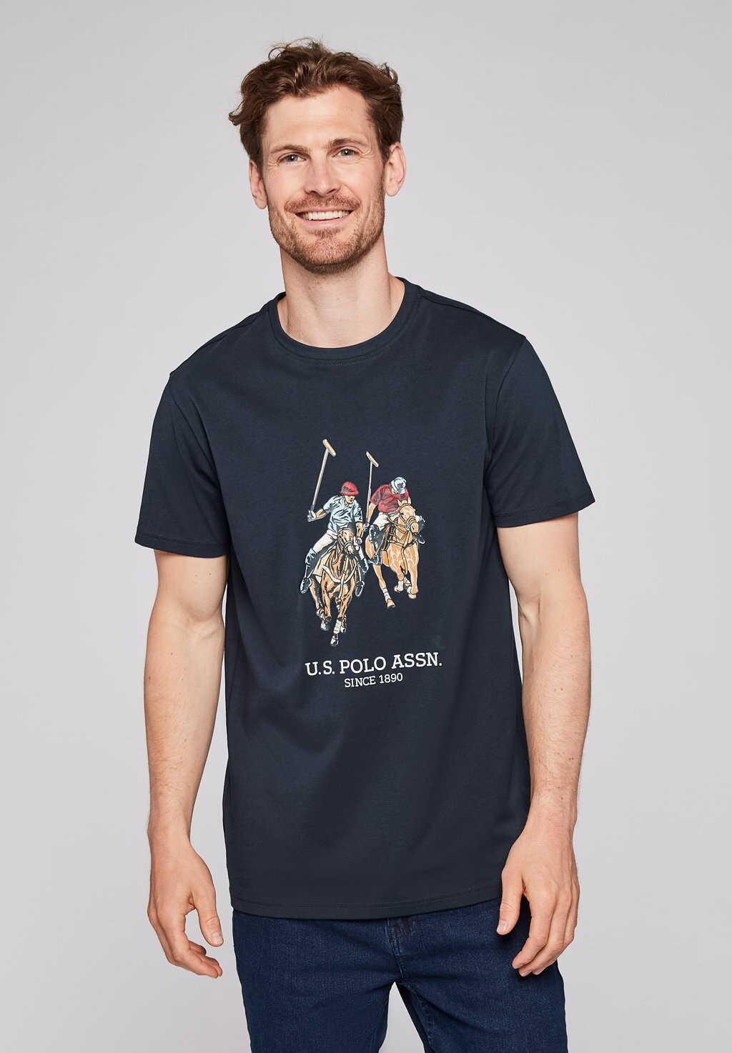 

Футболка с принтом EIVIND U.S. Polo Assn., цвет dark sapphire