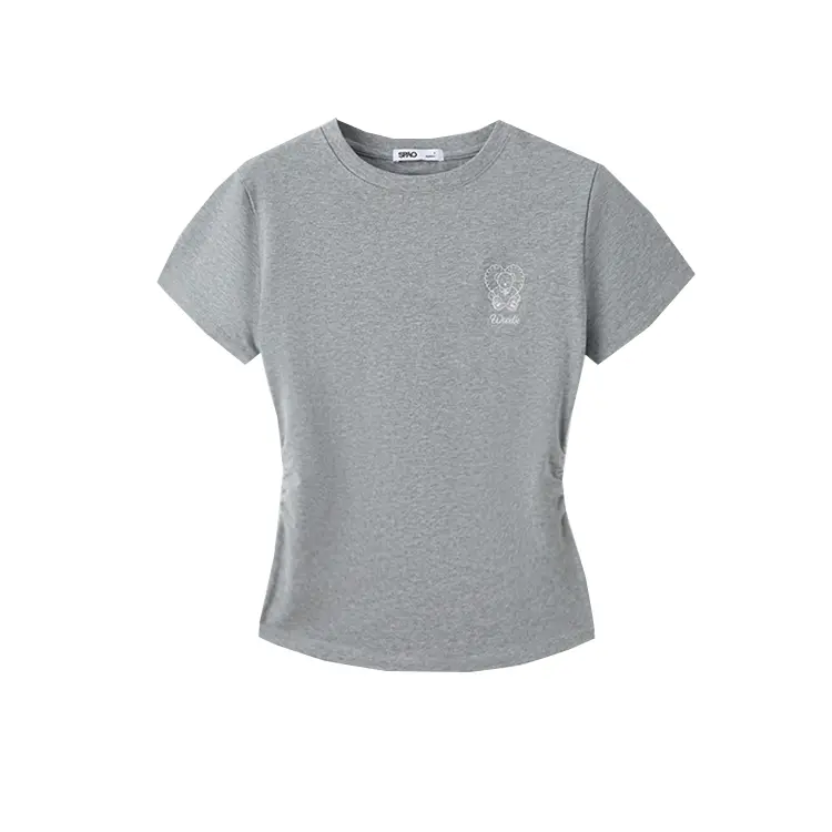 

Футболка Regular женская Shopping Bag SPAO, linen серый[correct shoulder short fitting version]