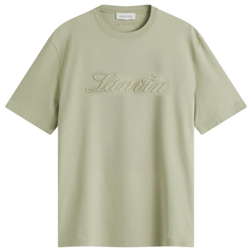 

Футболка с логотипом Debossed script Lanvin, цвет lin