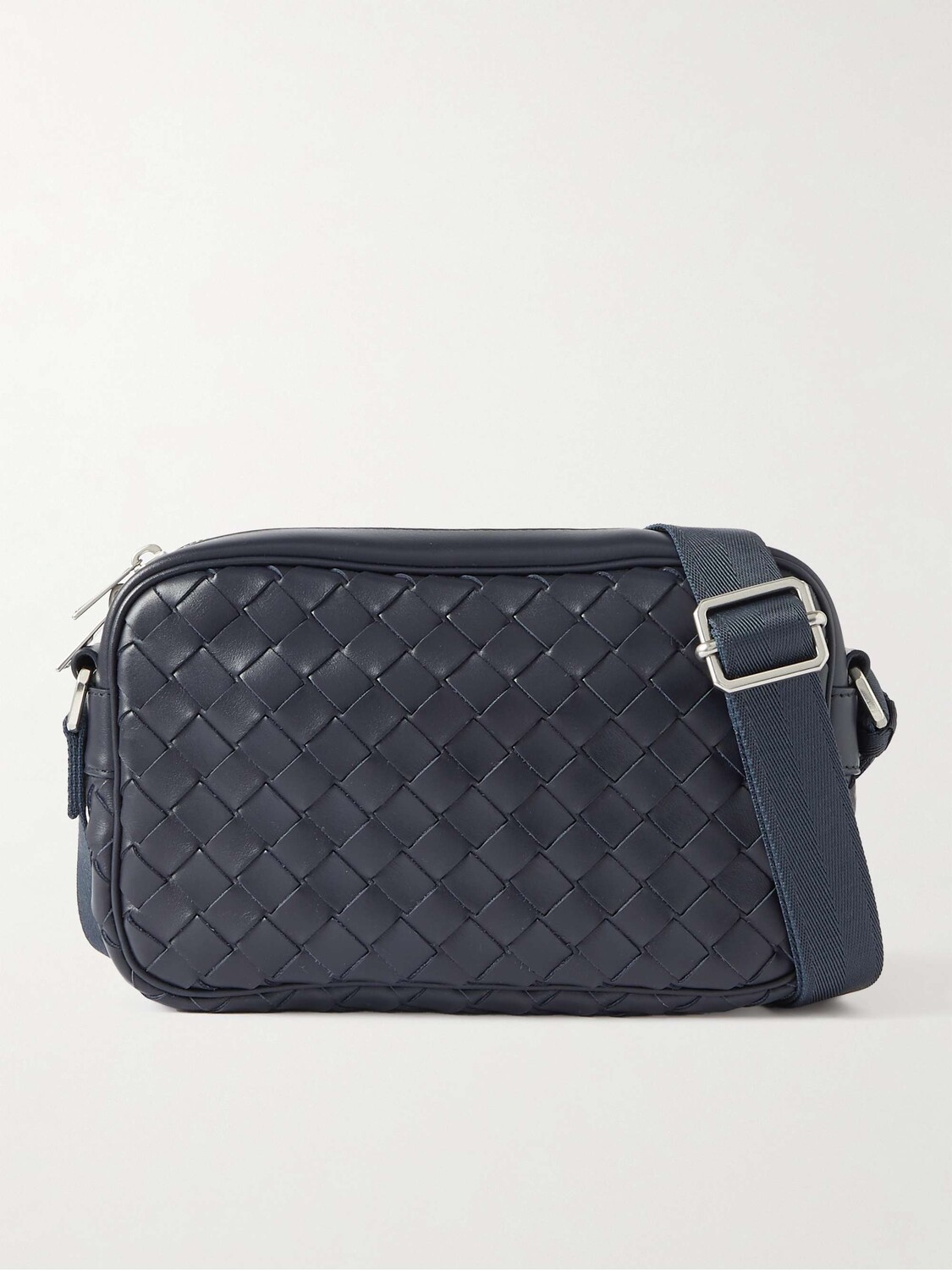 

Кожаная сумка-мессенджер Intrecciato BOTTEGA VENETA, синий
