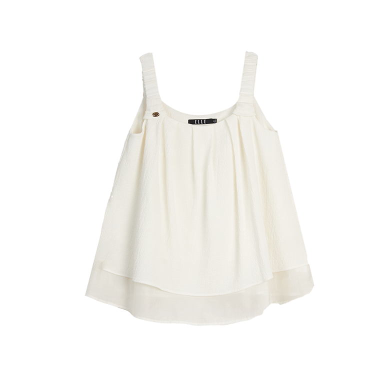 

ELLE Майка женская White Crew Neck тонкая Others