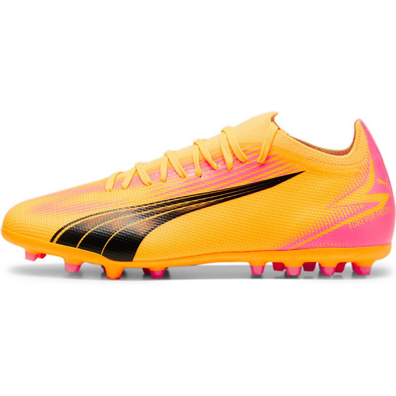 Футбольные бутсы для игры на хард-корте Ultra Match MG Puma, цвет sun stream-puma black-sunset g — фото 4