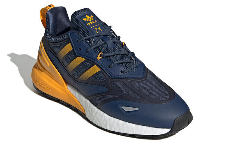 Кроссовки Adidas Originals ZX 2K BOOST 2.0 Lifestyle Unisex, темно-синий/желтый — фото 2