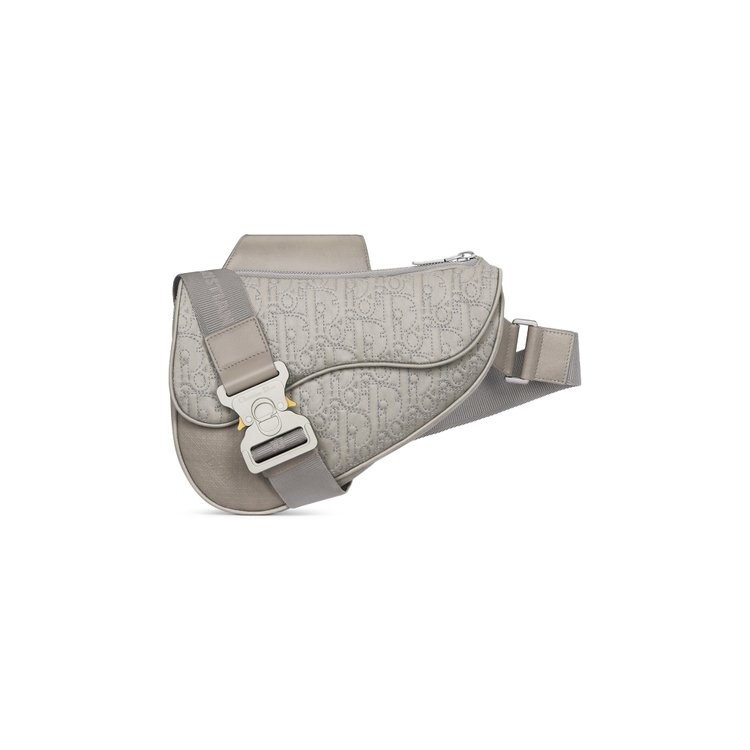 

Сумка Dior x Stone Island Saddle Bag, серый