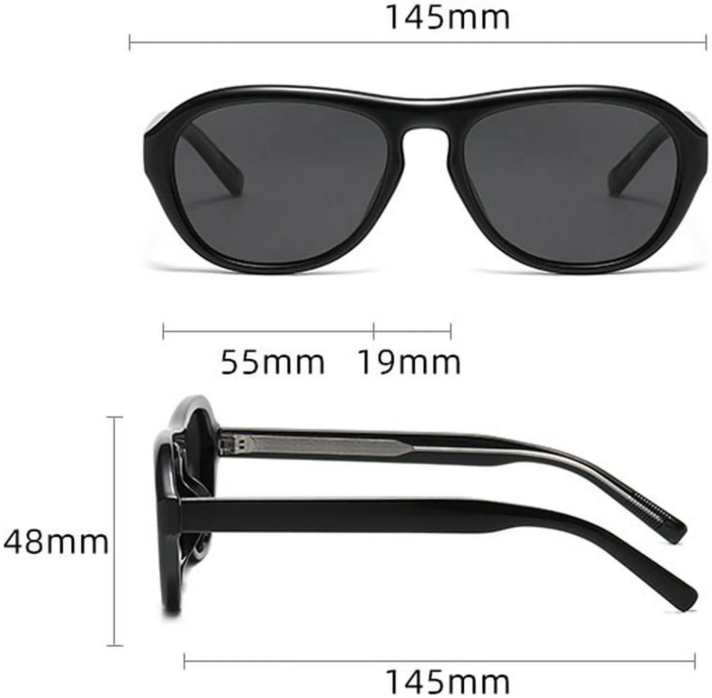 

Ретро-солнцезащитные очки-пилот для женщин и мужчин, поляризованные солнцезащитные очки, модные большие овальные солнцезащитные очки в стиле 70-х mincl, Brown