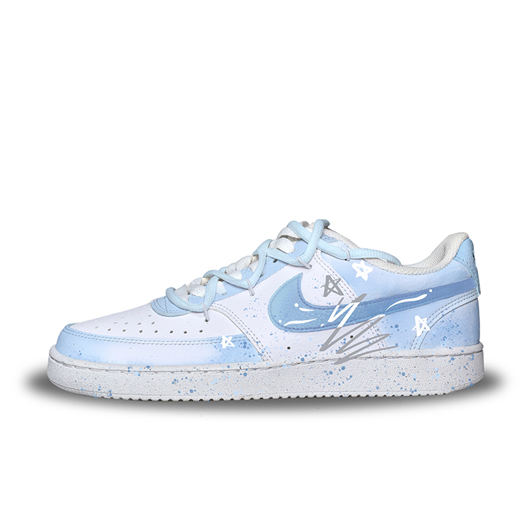 

Nike Кроссовки для скейтбординга Court Vision 1 Balance легкие, низкие, мужские, цвет белый, синий