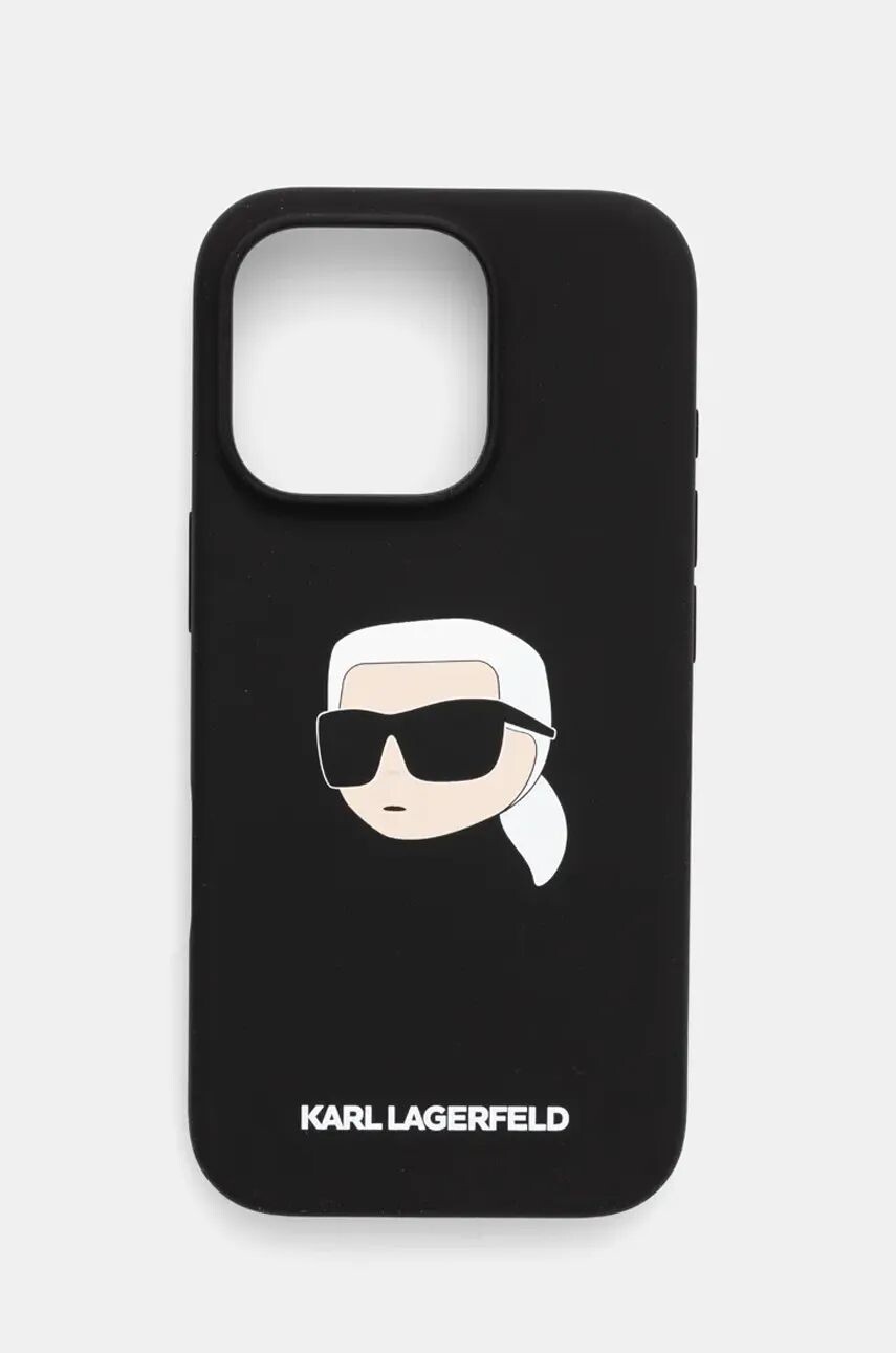 

Чехол для телефона Карл Лагерфельд для iPhone 16 Pro 6.3 Karl Lagerfeld, черный
