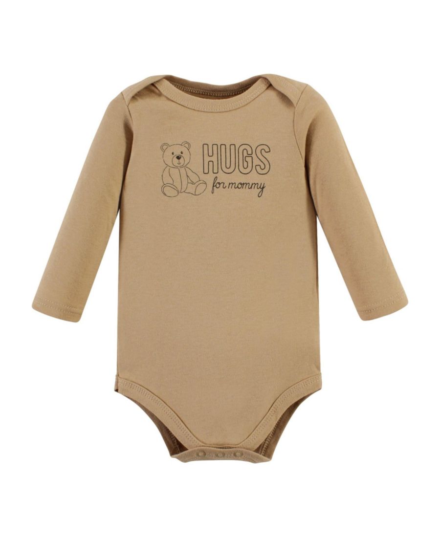 Хлопковый комбинезон с длинными рукавами на каждый день Hudson Baby, Teddy bears 3-pack — фото 4
