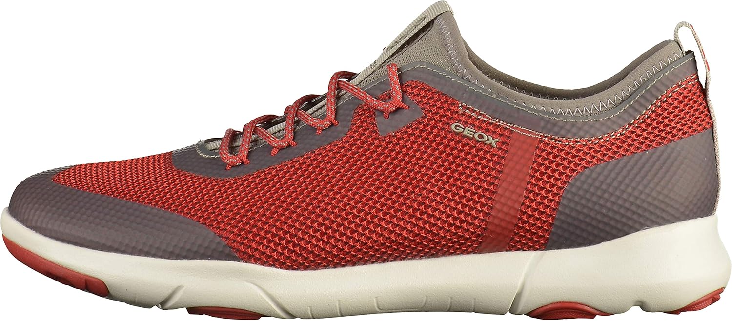 Мужские кроссовки Geox U Nebula X низкие, красный/серый — фото 2