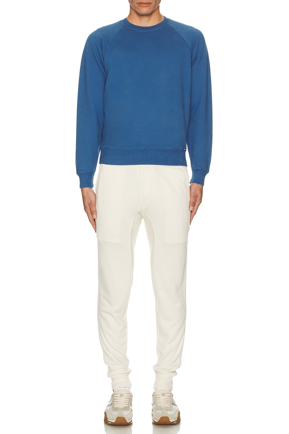 

Крашеный свитер с круглым вырезом Tom Ford, Denim Blue