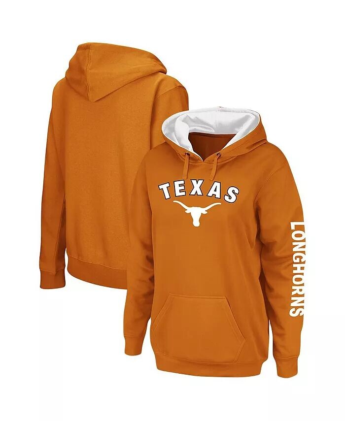 

Женский пуловер с капюшоном Texas Orange Texas Longhorns Loud and Proud Colosseum
