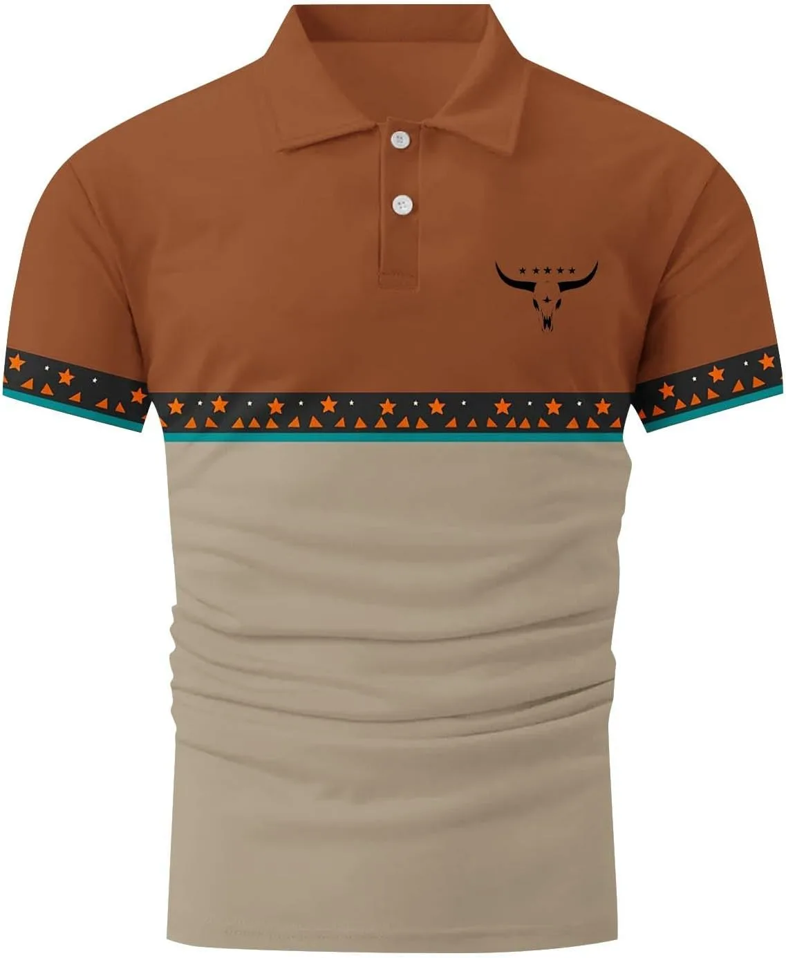Мужская футболка с коротким рукавом Vintage Loose Button Down — фото 4