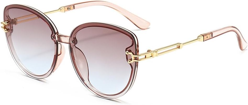 

Солнцезащитные очки MUTYNE Fashion Cat Eye для женщин и мужчин, для активного отдыха, градиентные солнцезащитные очки с металлической оправой, черные, UV400, Tea Teablue