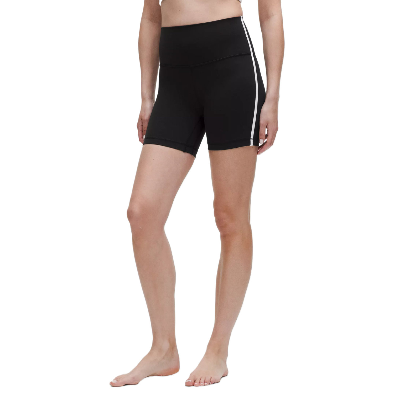 

Женские шорты для йоги Align High Rise 6' Lululemon, черный/белый