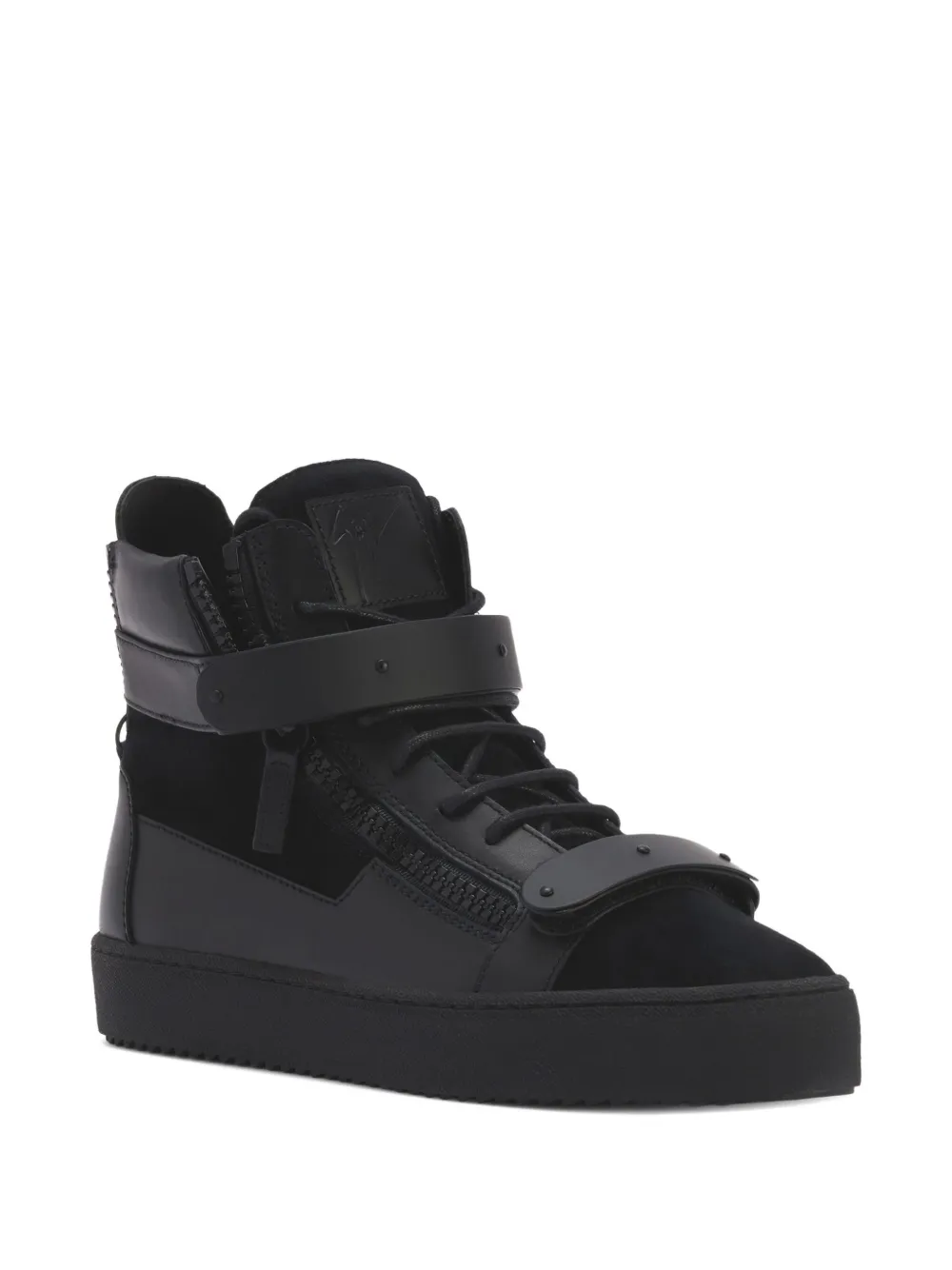Кеды COBY MATT на шнуровке с боковой молнией Giuseppe Zanotti, черный — фото 2