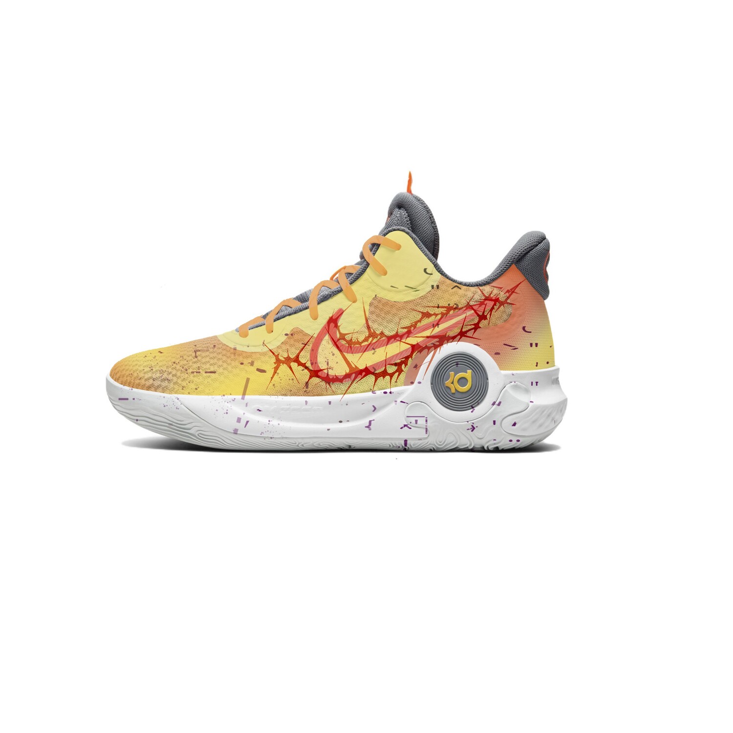 

Баскетбольные кроссовки KD Trey 5 IX Basketball Shoes Unisex Mid-Top Red Nike, оранжевый