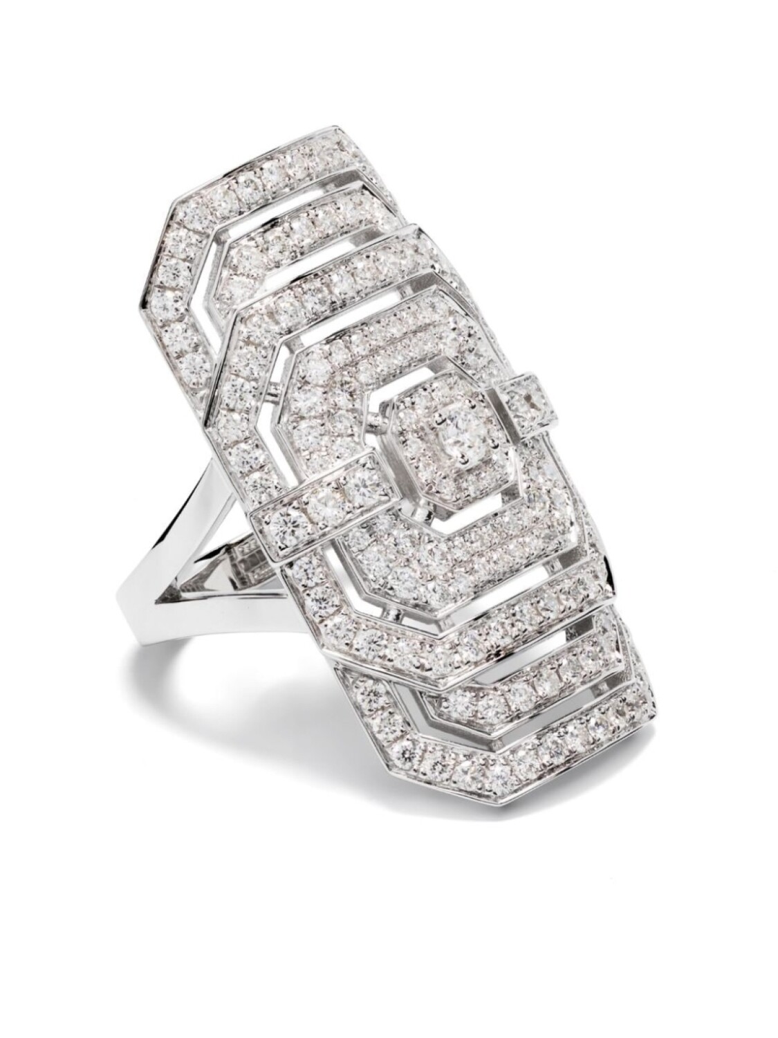 

Кольцо Ring My Way XXL из серебра с бриллиантами STATEMENT PARIS, серебряный