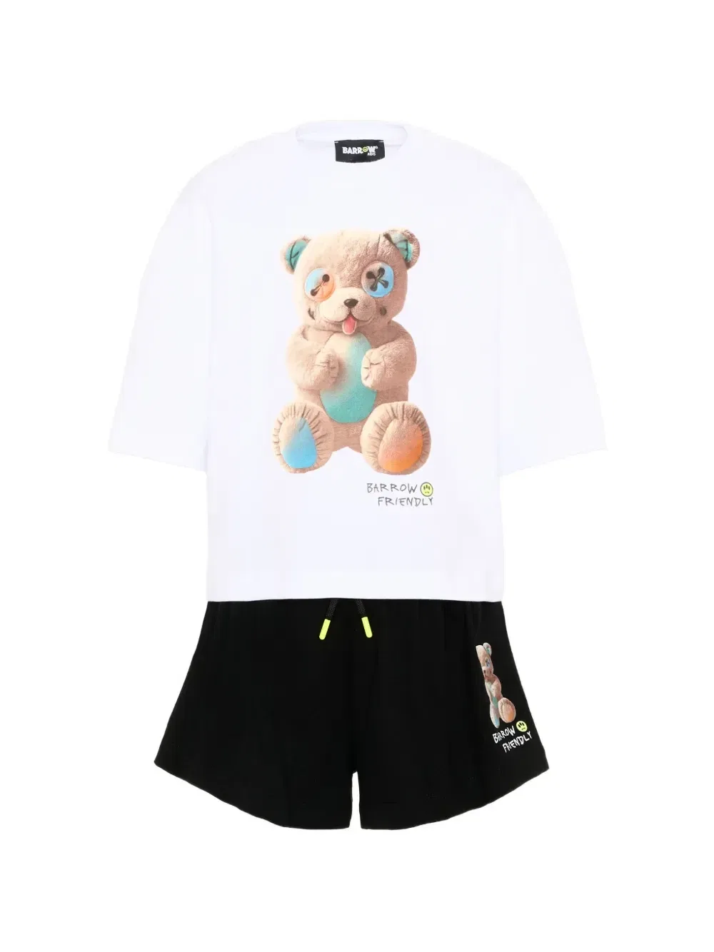Спортивный костюм с принтом мишки Barrow Kids, белый
