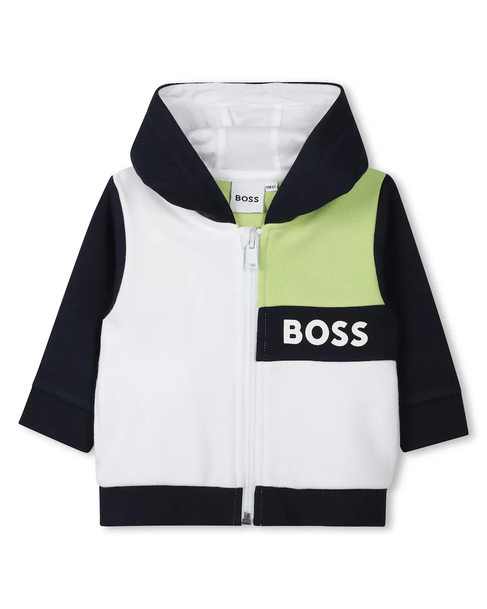 

Черная куртка для мальчика с длинными рукавами BOSS Kidswear, чёрный