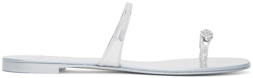 

Сандалии с серебряным кольцом Giuseppe Zanotti