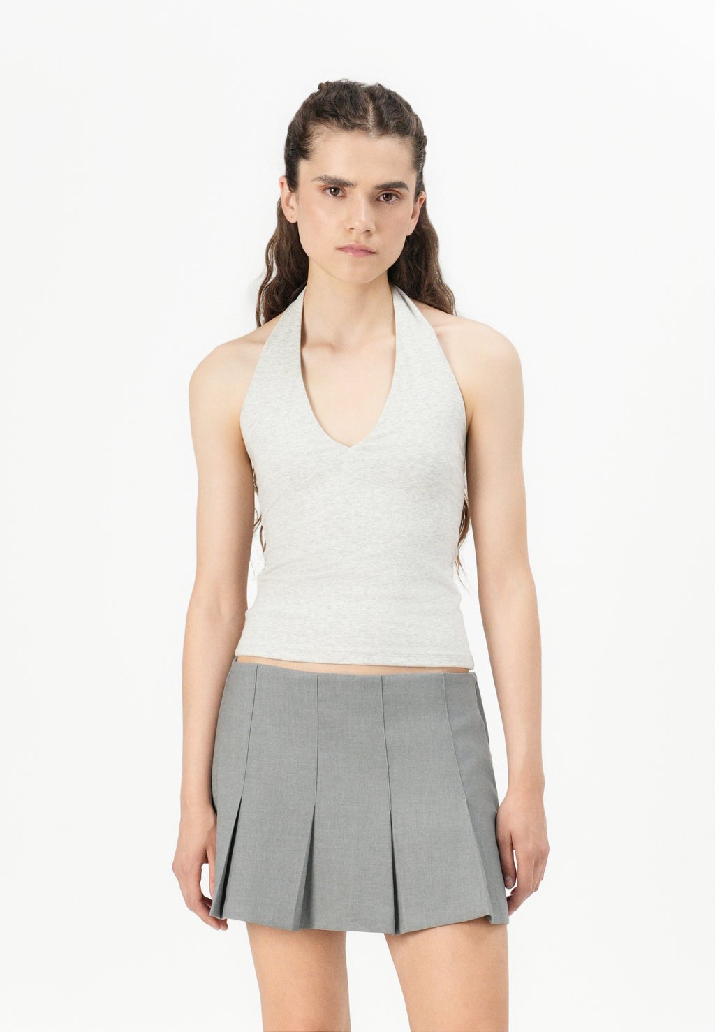 

Топ MAY1 BARE COTTON SEAMLESS Abercrombie & Fitch, серый