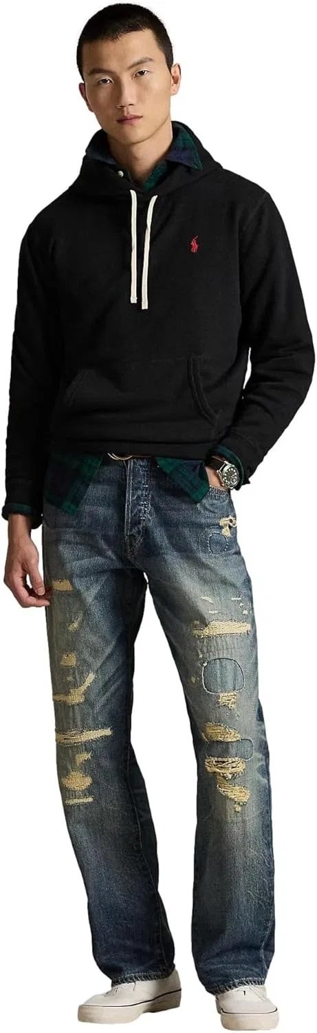 Мужская флисовая толстовка POLO RALPH LAUREN The RL, Rl Polo Black — фото 4