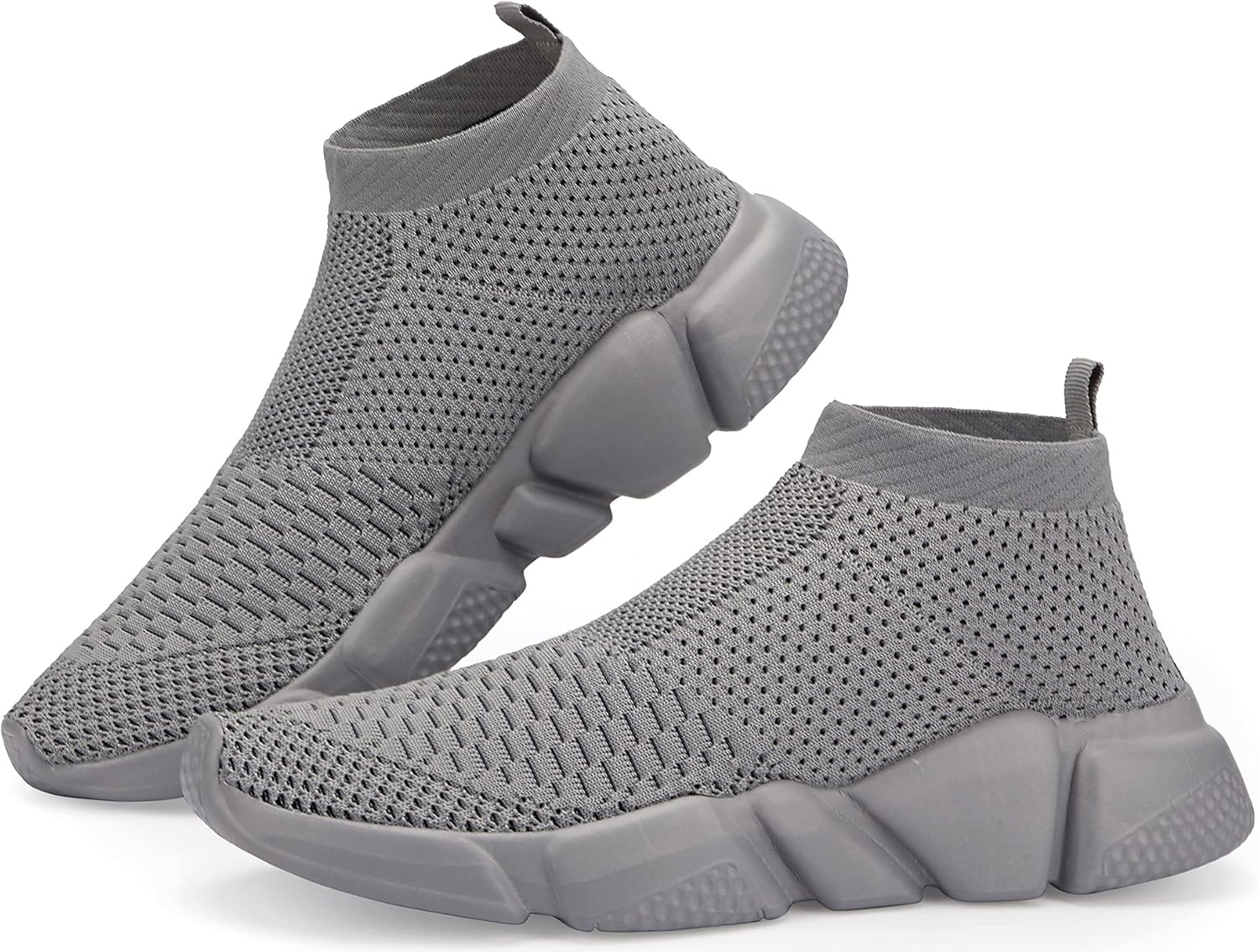 

Мужские кроссовки Santiro, дышащие вязаные слипоны, легкие спортивные кроссовки для тренажерного зала, серый