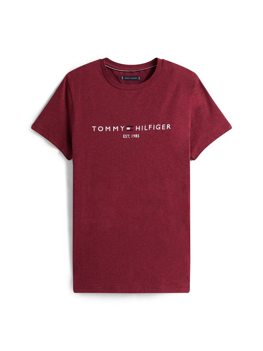Футболка Tommy Hilfiger TOMMY LOGO TEE, Deep Rouge Heather/Red — фото 4