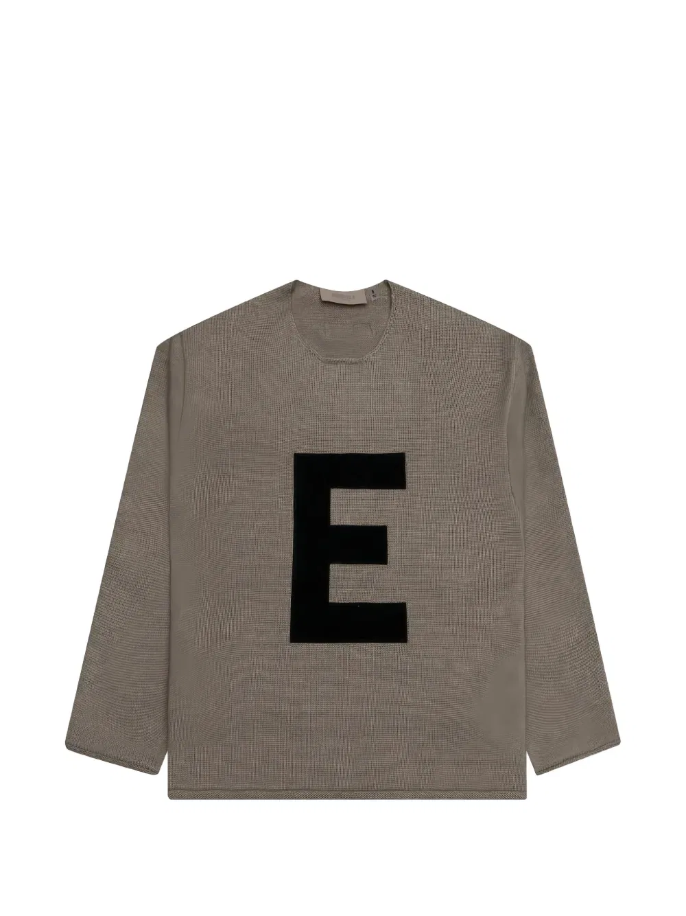 Свитер с необработанными краями и буквами "e" Fear Of God Essentials Kids, коричневый