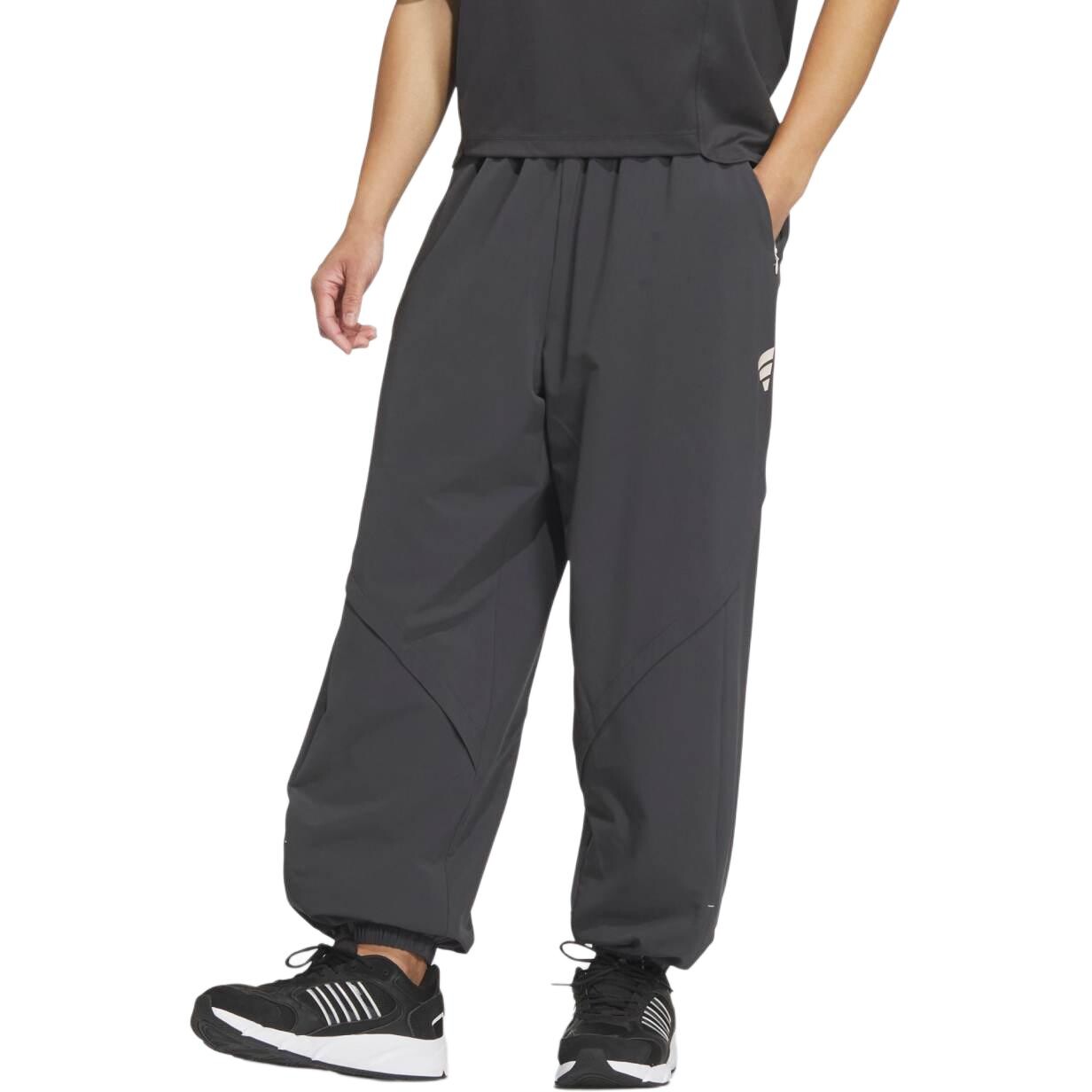 Повседневные брюки мужские Carbon Black/светло-серые Adidas, черный — фото 4