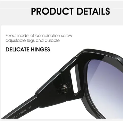 

Модные розовые солнцезащитные очки большого размера для женщин, винтажные панк-очки в крупной оправе, защита от ультрафиолета UV400, 2027 год MTZJH, Black