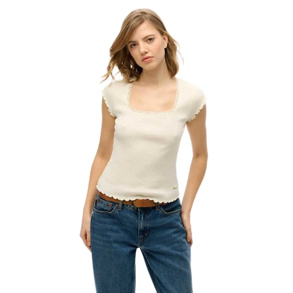 

Футболка с коротким рукавом Superdry Essential Square, бежевый
