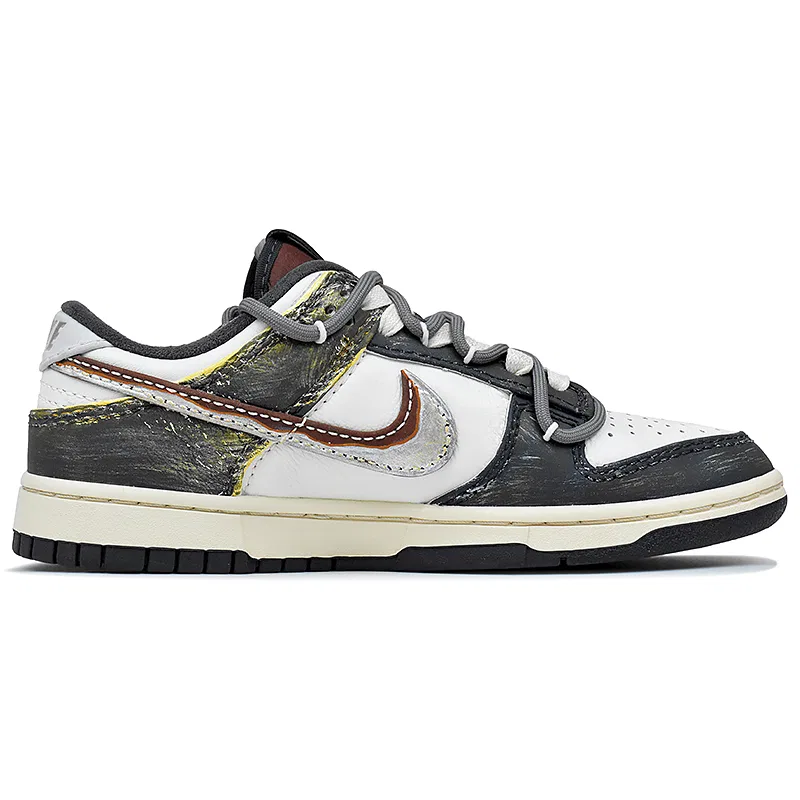 Кроссовки кожаные Nike Dunk Low Oil Paintings Maple Leaf-Gift Box 1 — фото 4