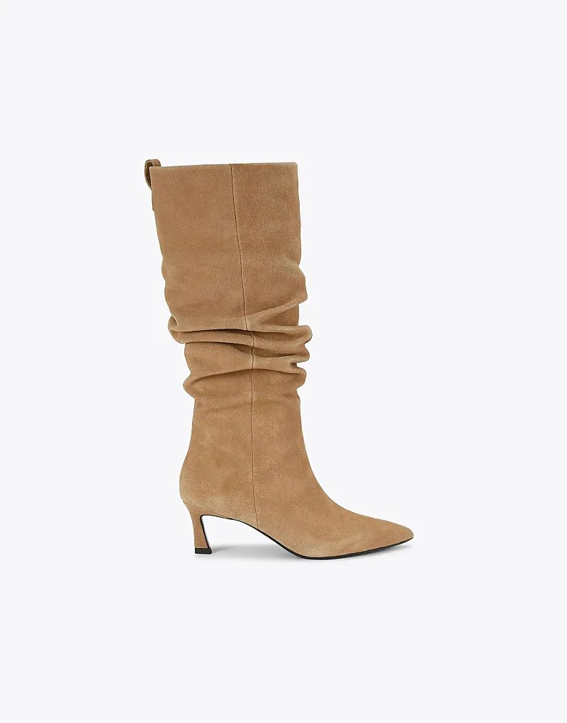 Сапоги KG Kurt Geiger Stark с рюшами из верблюжьей замши